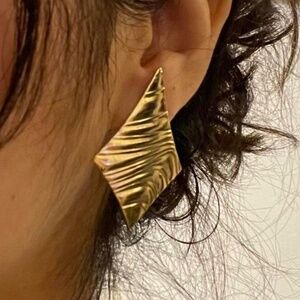 Large Vintage Gold tone Statement Earrings